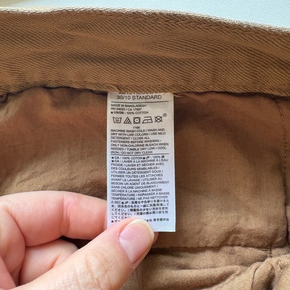Banana‎ Republic Cargo Pants Khaki Tan Straight Leg Utility Mens 30x30 - Picture 5 of 8